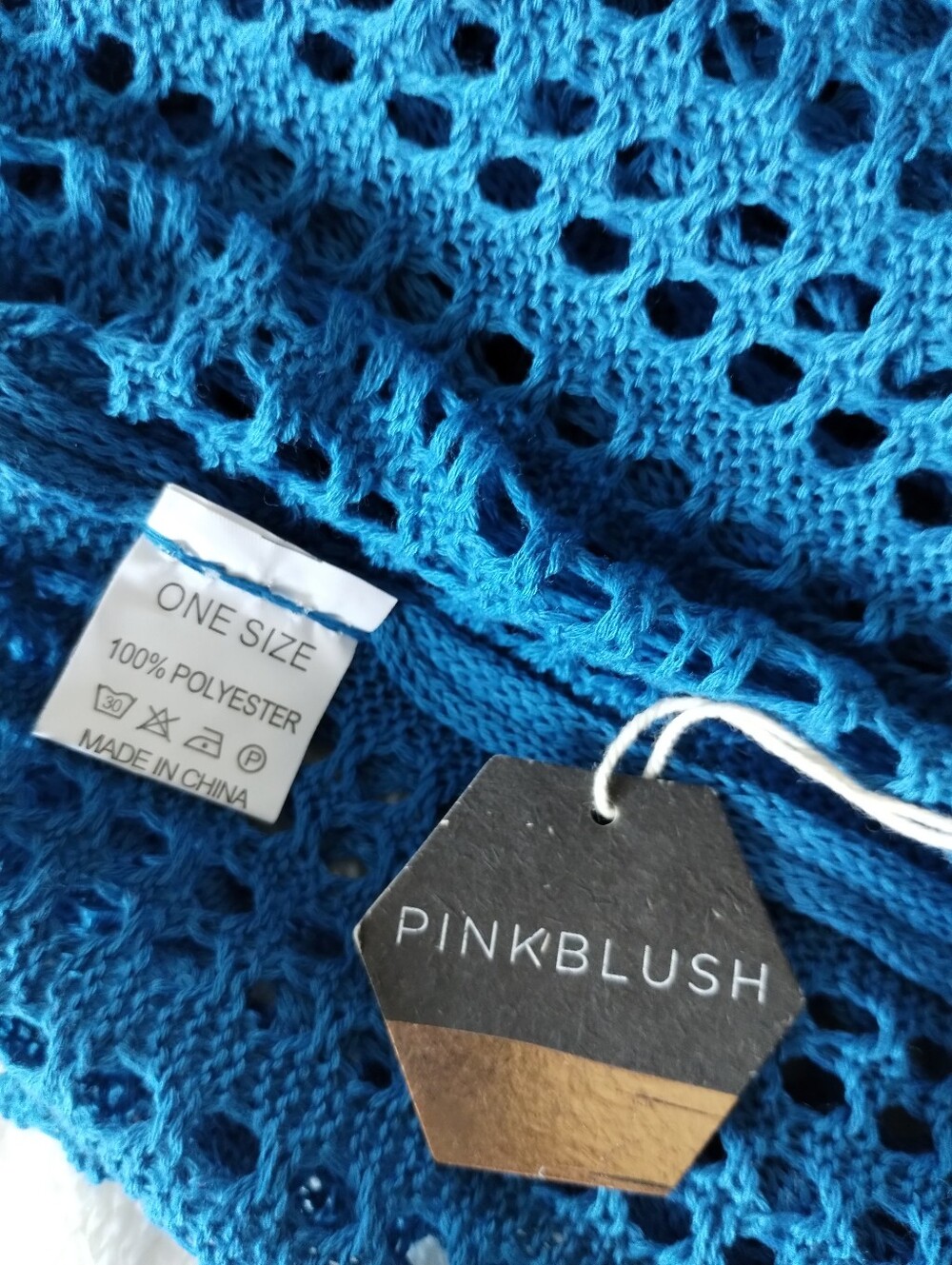 Pinkblush Bright Blue Crochet Cover-Up Dress - Picture 7 of 7
